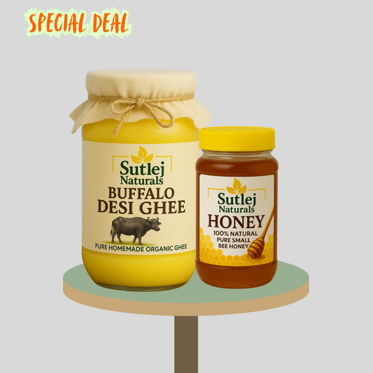 1kg Pure Desi Ghee + 500g Organic Honey