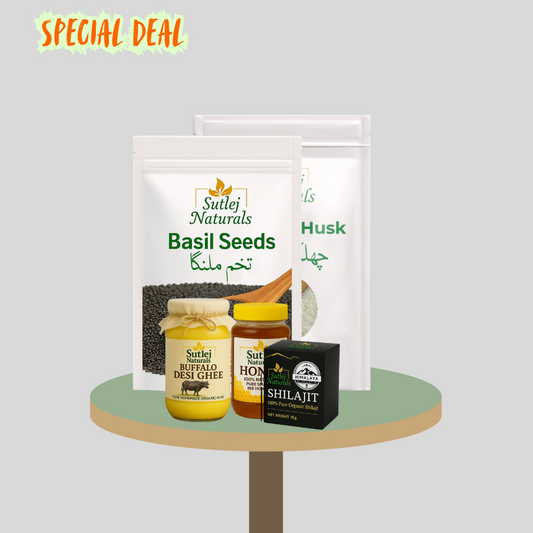 Combo – Desi Ghee, Honey, Shilajit, Isphaghol & Tukhm-e-Malanga